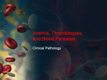 Anemia, Thrombocytes, and Blood Parasites