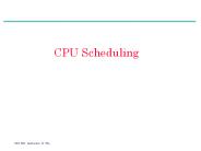 CPU Scheduling