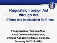 Regulating Foreign Aid through Act 