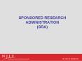 SPONSORED RESEARCH ADMINISTRATION (SRA) PowerPoint PPT Presentation