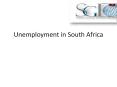 Unemployment in South Africa PowerPoint PPT Presentation