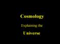 Cosmology PowerPoint PPT Presentation