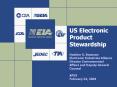 US Electronic Product Stewardship PowerPoint PPT Presentation