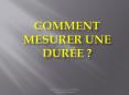 Comment mesurer une dur PowerPoint PPT Presentation