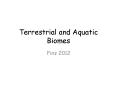 Terrestrial and Aquatic Biomes PowerPoint PPT Presentation