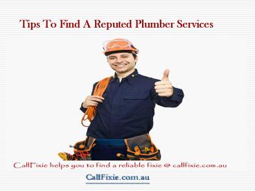 Find Certified Plumber In Australia