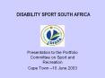 DISABILITY SPORT SOUTH AFRICA PowerPoint PPT Presentation