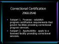 Correctional Certification  2960.0540 PowerPoint PPT Presentation