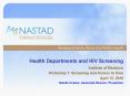 Health Departments and HIV Screening PowerPoint PPT Presentation