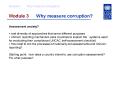 Module 3   Why measure corruption? PowerPoint PPT Presentation