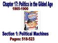 Chapter 17: Politics in the Gilded Age PowerPoint PPT Presentation