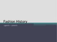 Fashion History