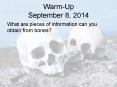 Warm-Up September 8, 2014 PowerPoint PPT Presentation