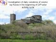 Investigation of daily variations of cosmic ray fluxes in the beginning of 24th solar activity cycle PowerPoint PPT Presentation