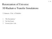 Reionization of Universe:
