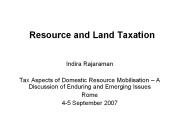 Resource and Land Taxation