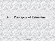 Basic Principles of Estimating