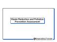 Waste Reduction and Pollution Prevention Assessment PowerPoint PPT Presentation