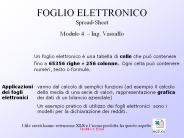 FOGLIO ELETTRONICO Spread-Sheet Modulo 4 