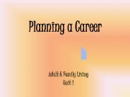 Planning a Career