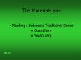 The Materials are: PowerPoint PPT Presentation