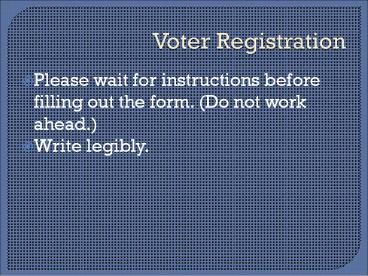 Voter Registration