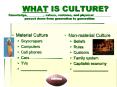 WHAT IS CULTURE? Knowledge,___________, values, customs, and physical ___________ passed down from generation to generation PowerPoint PPT Presentation