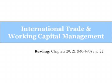 International Trade