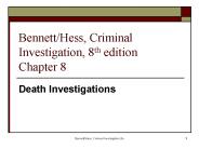 Bennett/Hess, Criminal Investigation, 8th edition Chapter 8