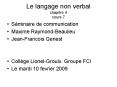 Le langage non verbal chapitre 4 cours 7 PowerPoint PPT Presentation
