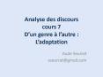 Analyse des discours cours 7 D PowerPoint PPT Presentation