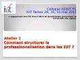 Atelier 1 Comment structurer la professionnalisation dans les IUT ? PowerPoint PPT Presentation