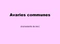 Avaries communes PowerPoint PPT Presentation