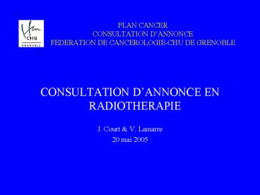 PLAN CANCER CONSULTATION D