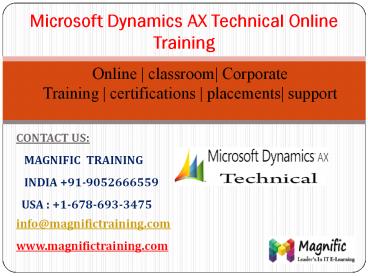 ms dynamics ax technical online training in canada