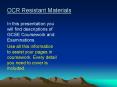 OCR Resistant Materials PowerPoint PPT Presentation
