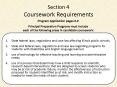 Section 4 Coursework Requirements PowerPoint PPT Presentation