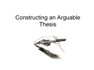 Constructing an Arguable Thesis