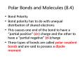 Polar Bonds and Molecules (8.4) PowerPoint PPT Presentation