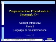 Programmazione Procedurale in Linguaggio C