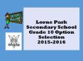 Lorne%20Park%20Secondary%20School%20Grade%2010%20Option%20Selection%202015-2016 PowerPoint PPT Presentation
