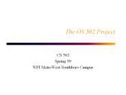 The OS 502 Project
