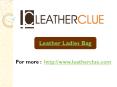 Leather Ladies Bag PowerPoint PPT Presentation