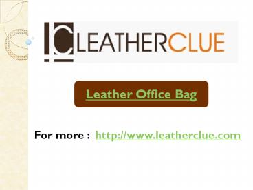 Leather Office Bag