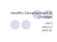 Healthy Development of Children PowerPoint PPT Presentation