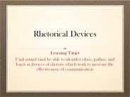 Rhetorical Devices