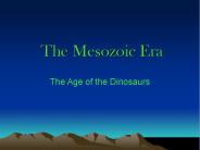 The Mesozoic Era