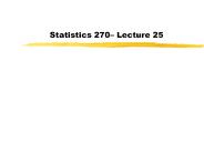 Statistics 270