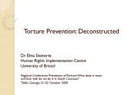 Torture Prevention: Deconstructed