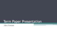 Term Paper Presentation